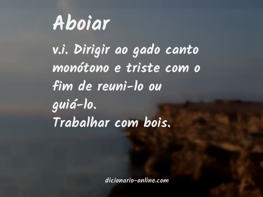 Significado de aboiar