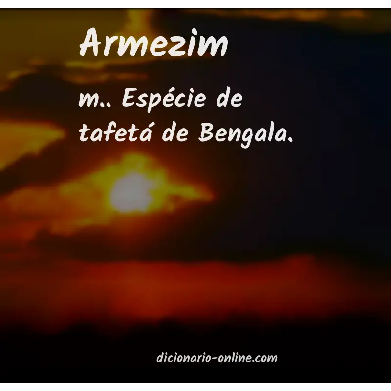 Significado de armezim