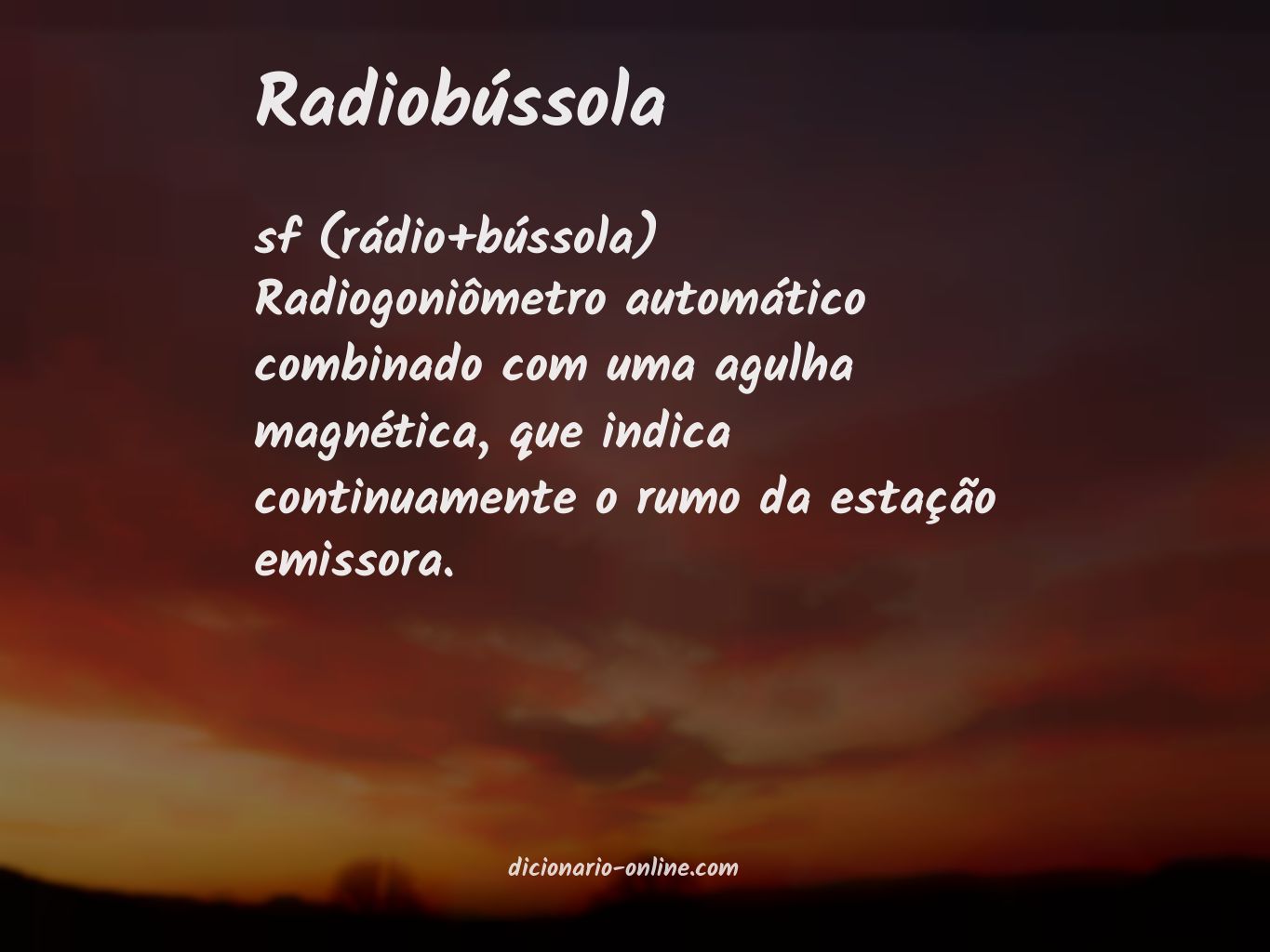 Significado de radiobússola