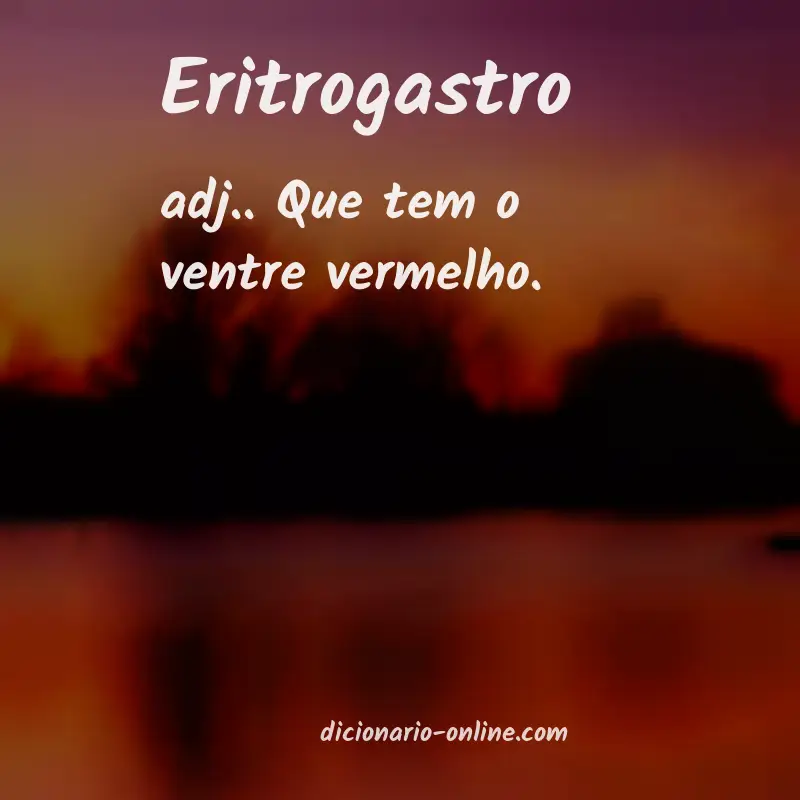 Significado de eritrogastro