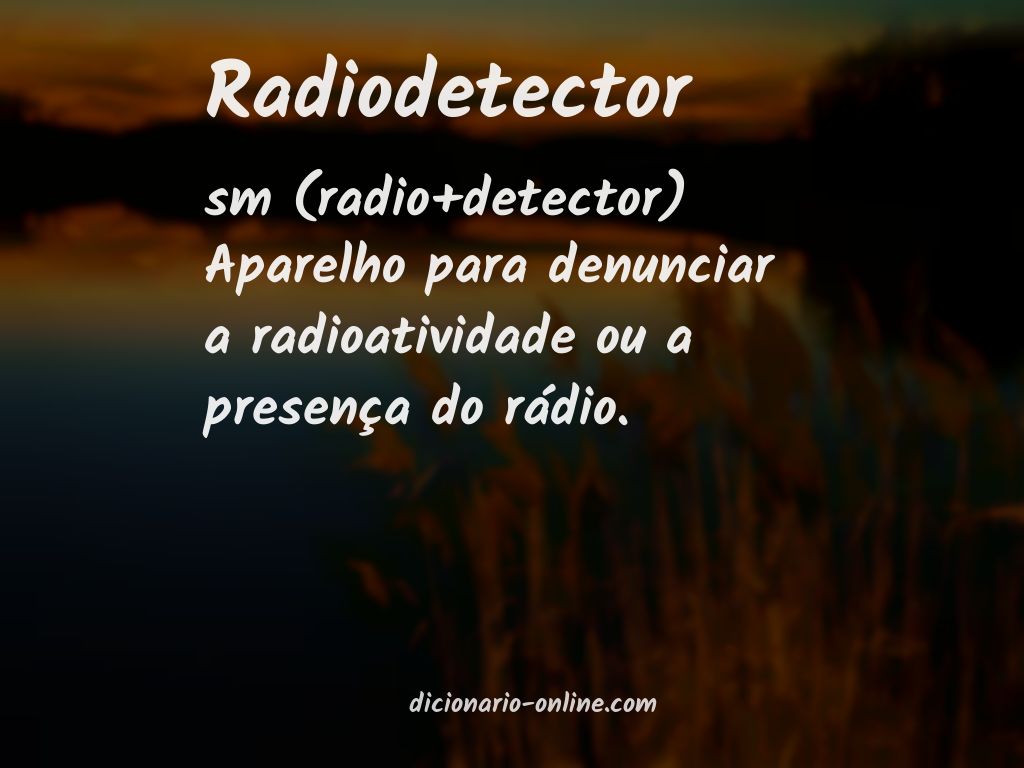 Significado de radiodetector