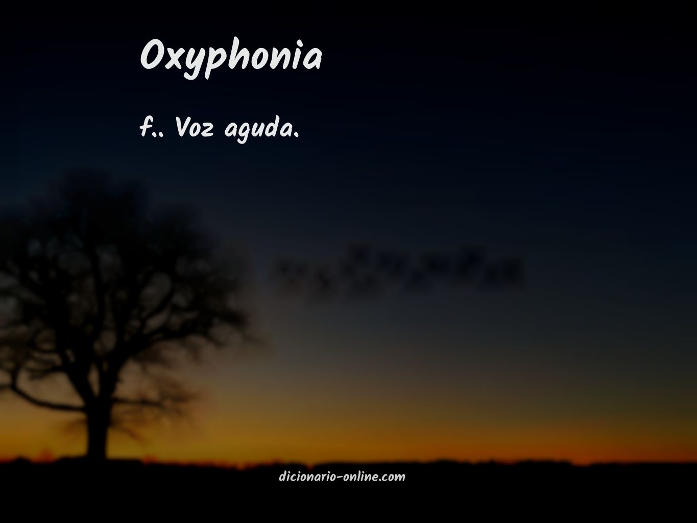 Significado de oxyphonia
