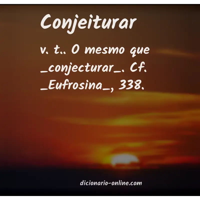 Significado de conjeiturar
