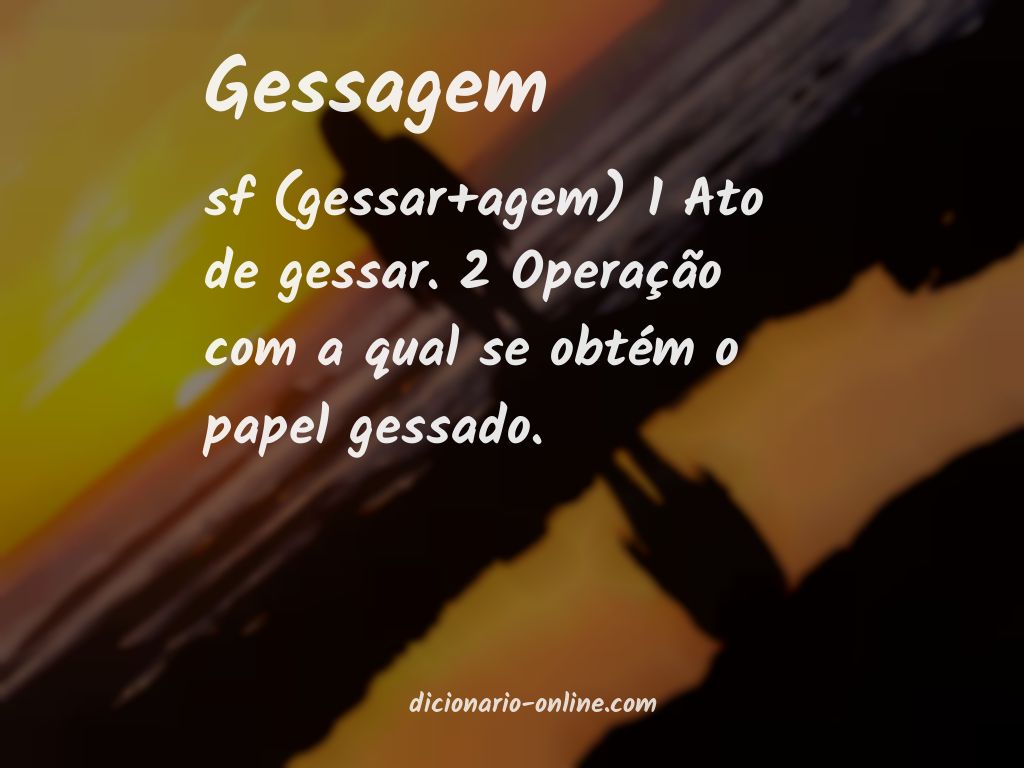 Significado de gessagem