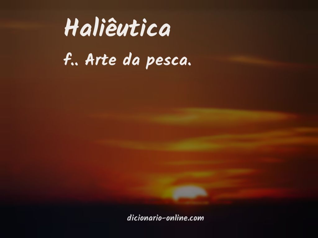 Significado de haliêutica