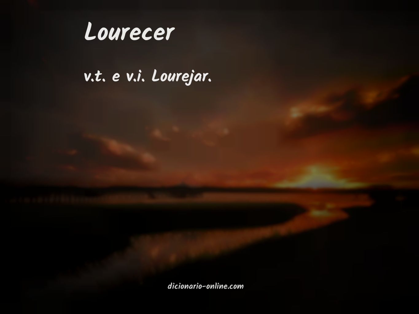 Significado de lourecer