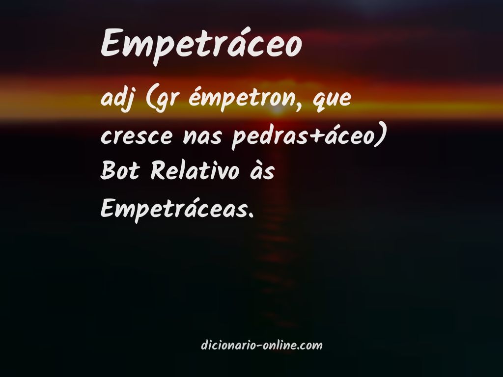 Significado de empetráceo