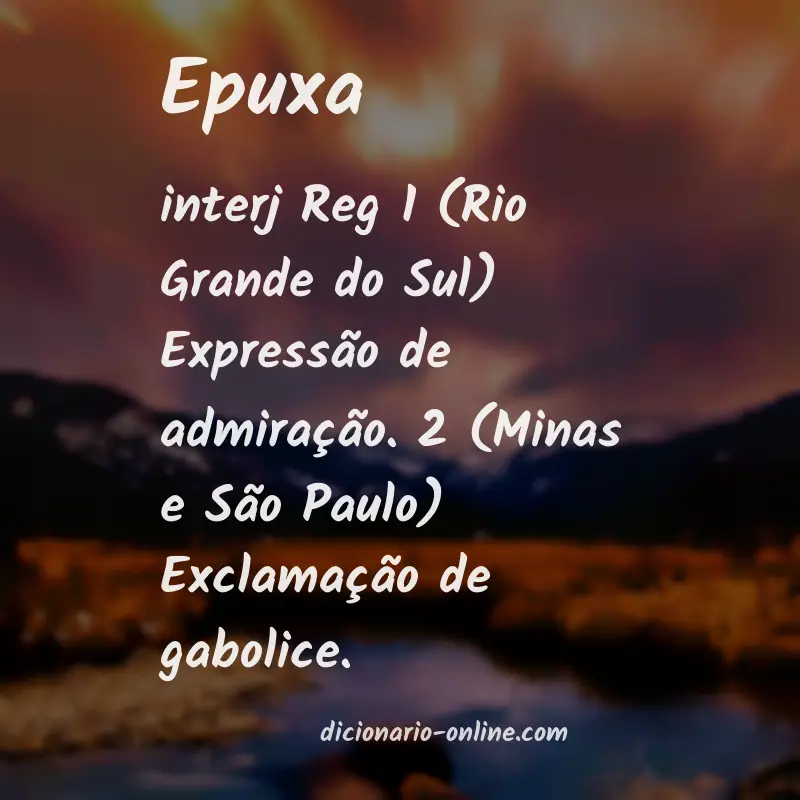 Significado de epuxa