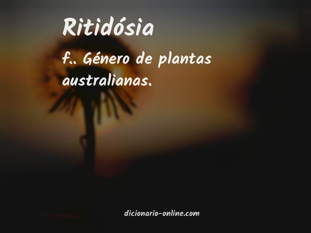 Significado de ritidósia