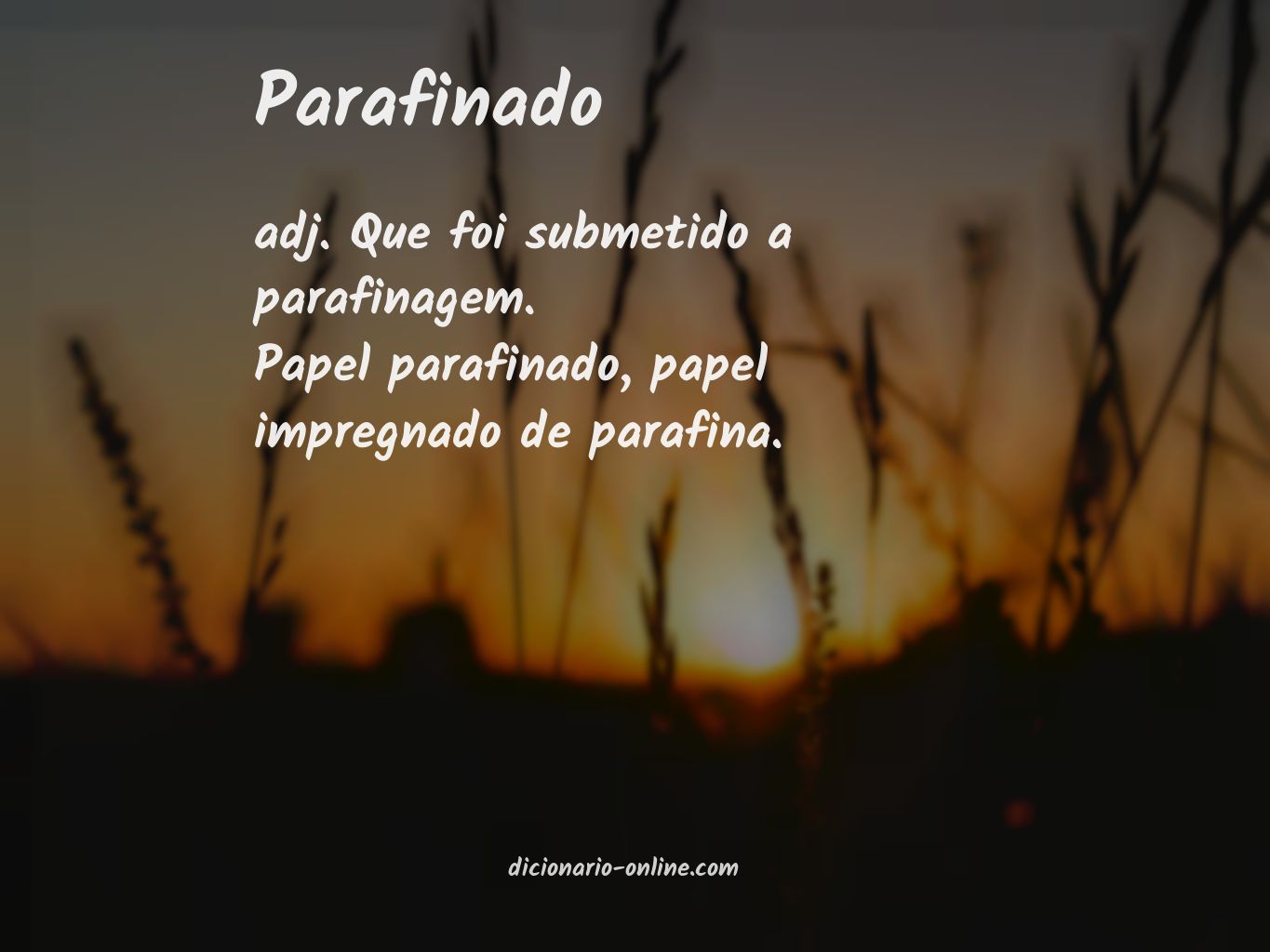 Significado de parafinado