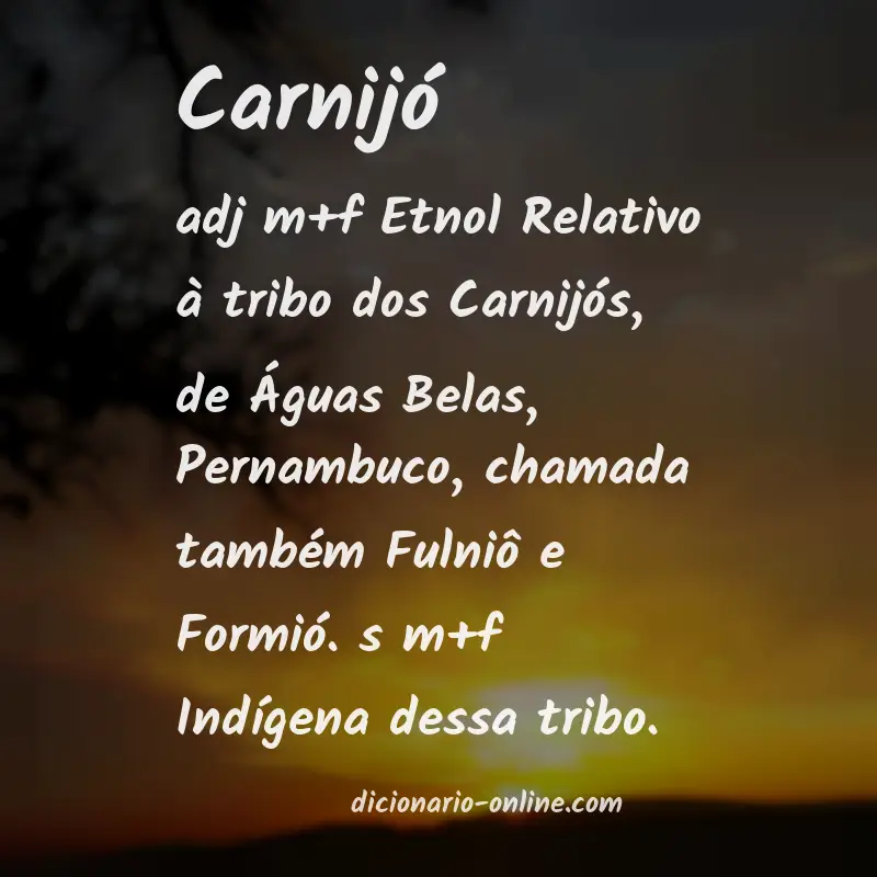 Significado de carnijó