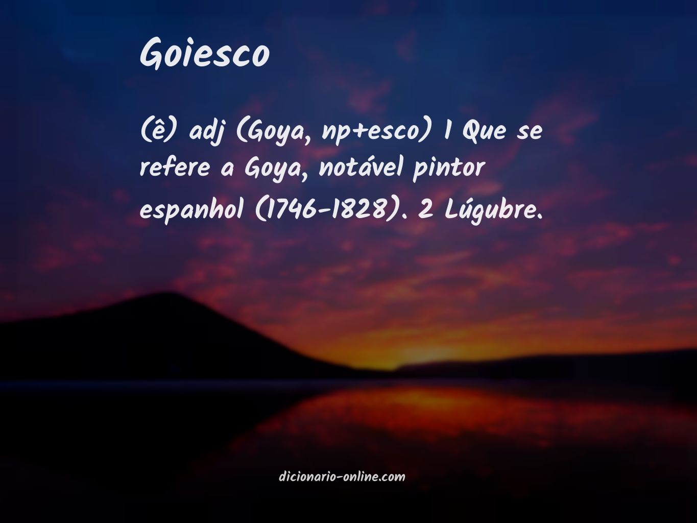 Significado de goiesco