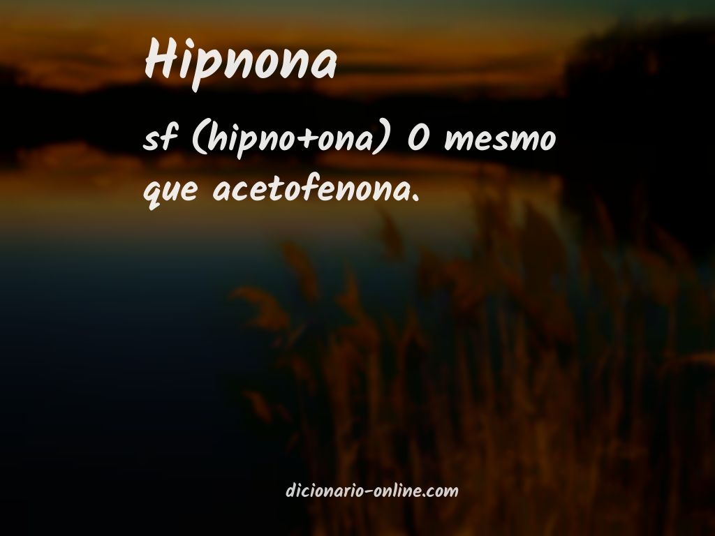 Significado de hipnona