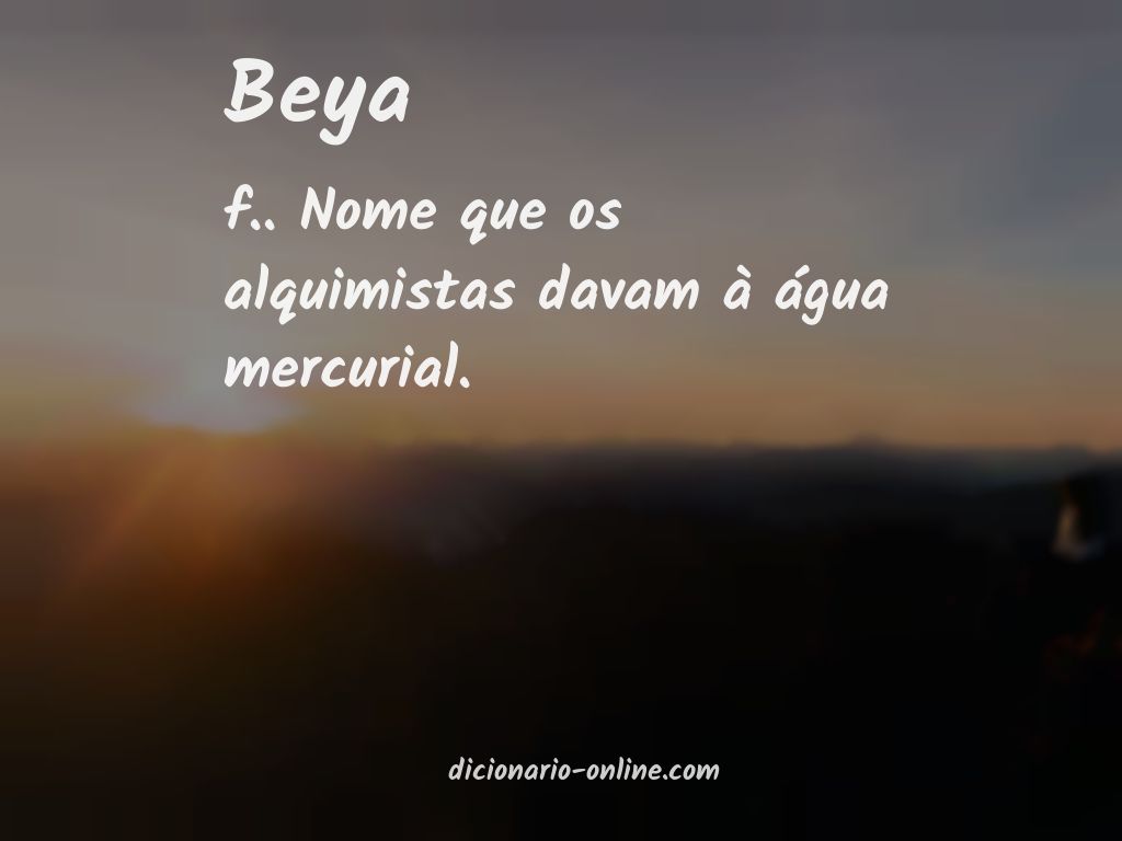 Significado de beya