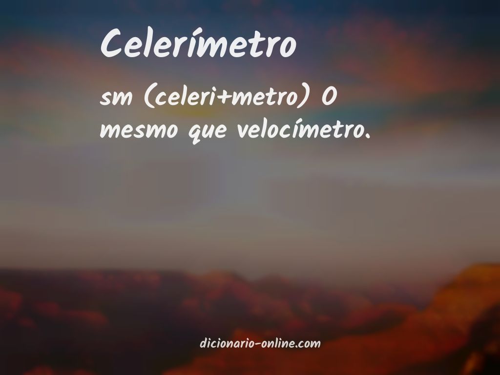 Significado de celerímetro