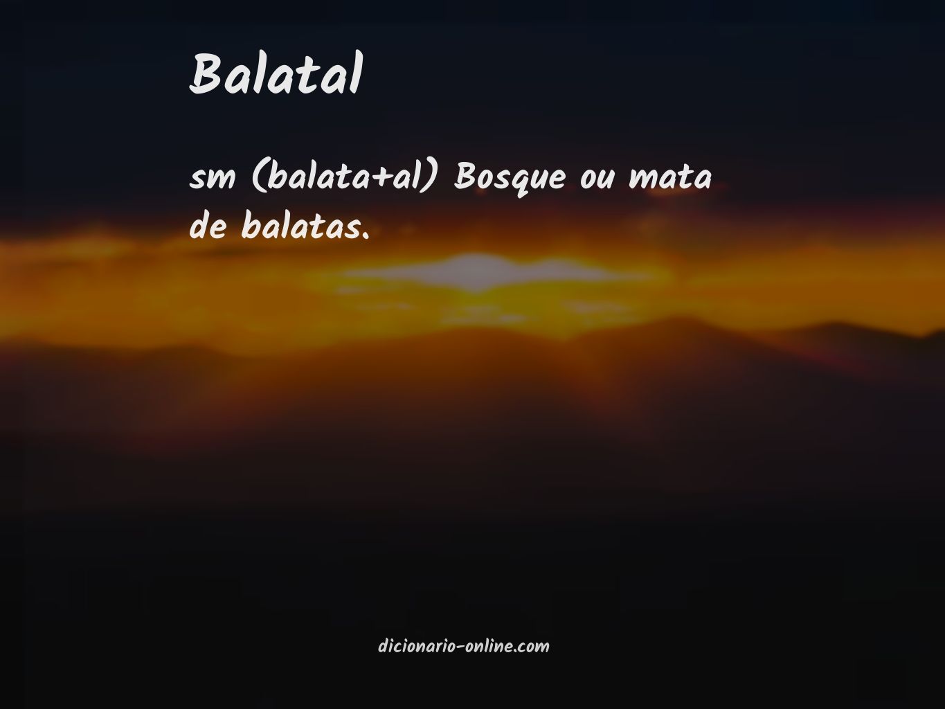 Significado de balatal