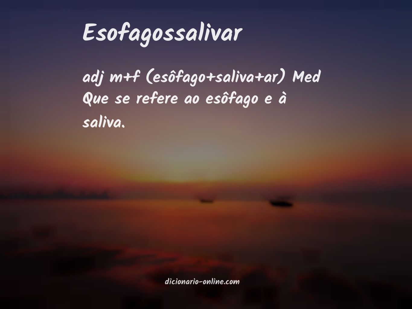 Significado de esofagossalivar