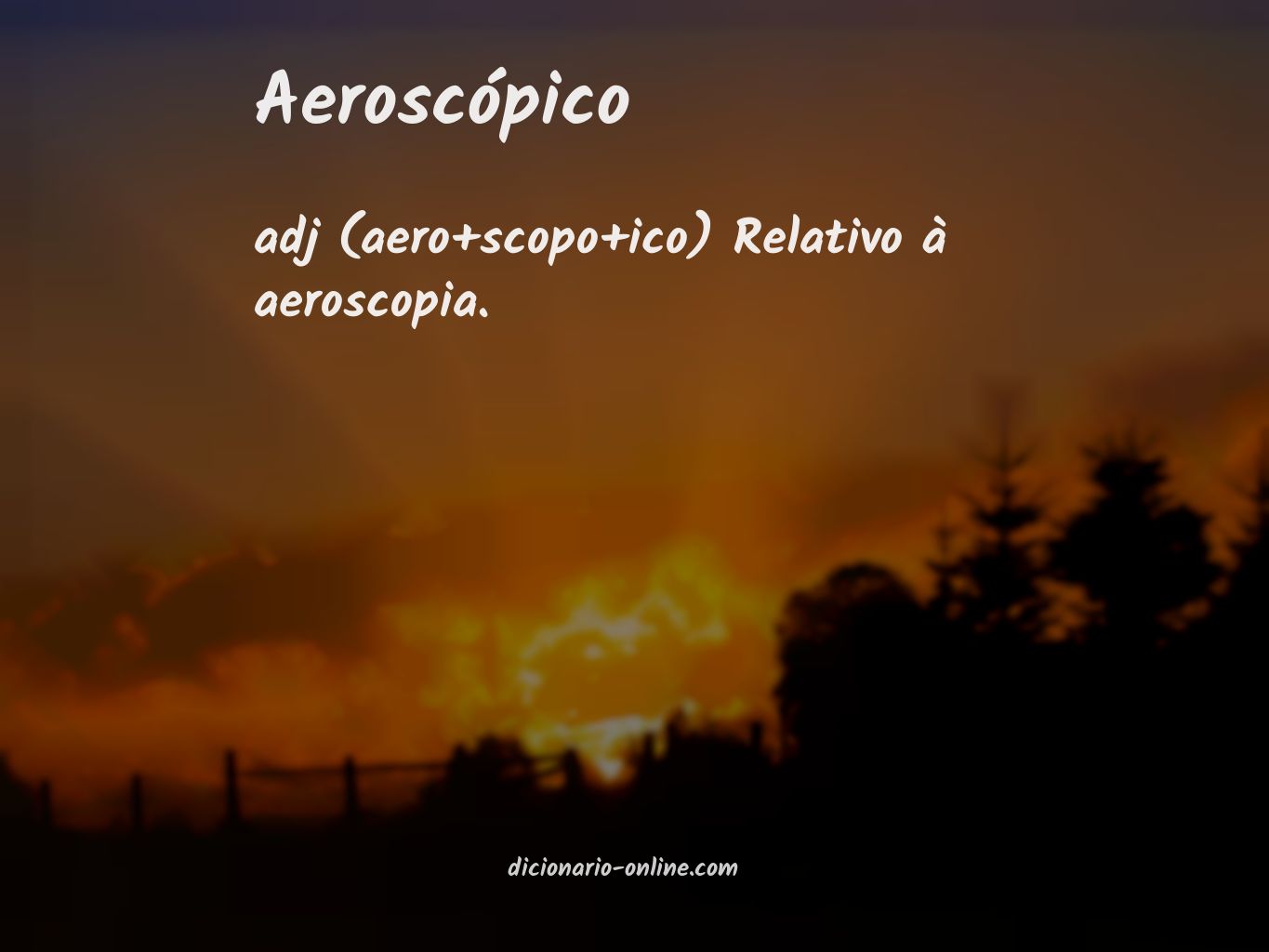 Significado de aeroscópico