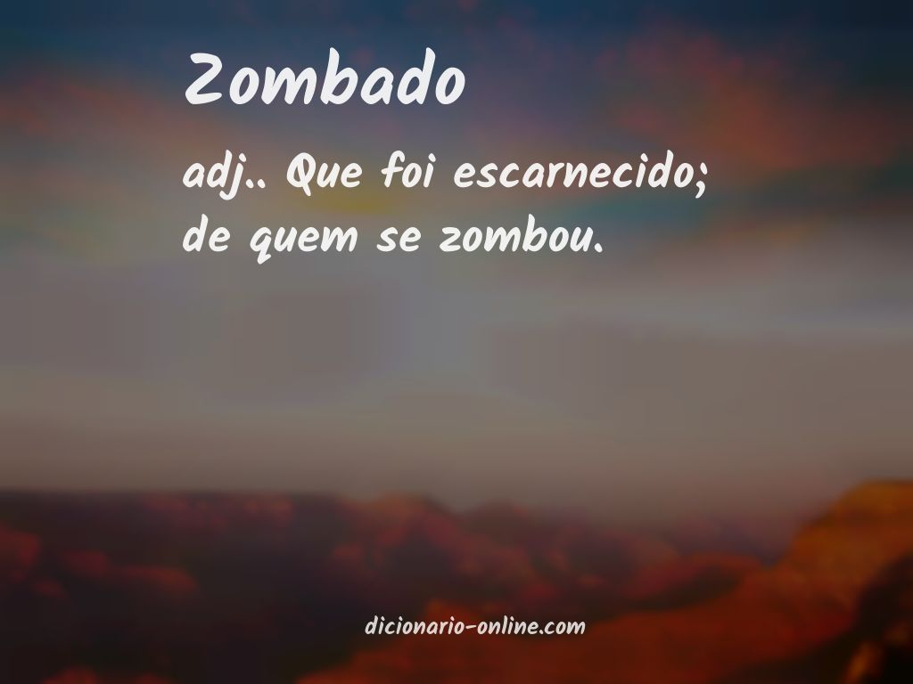 Significado de zombado