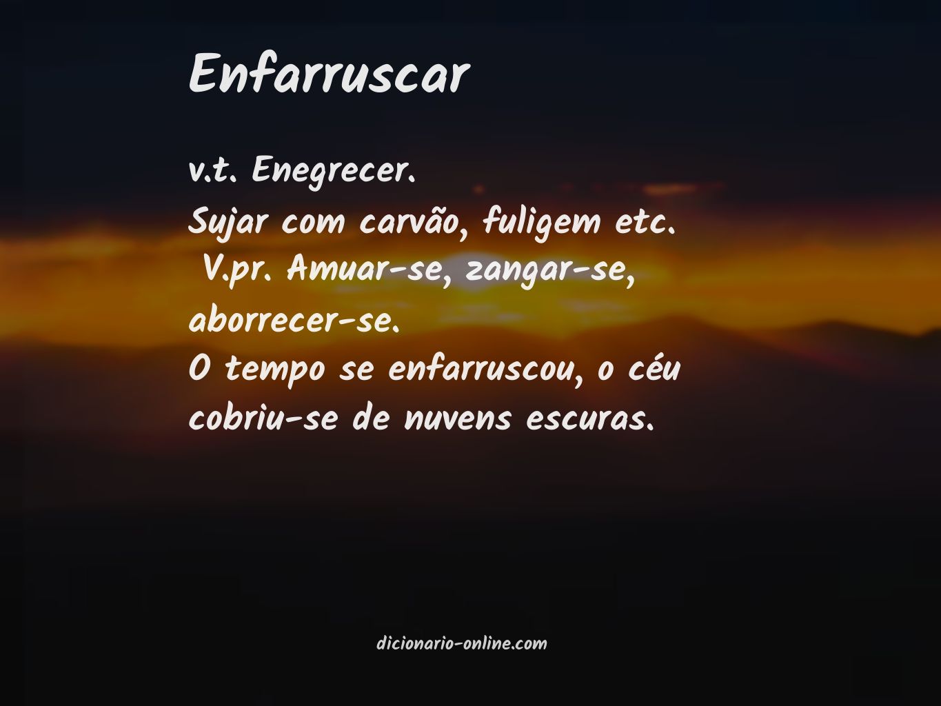 Significado de enfarruscar