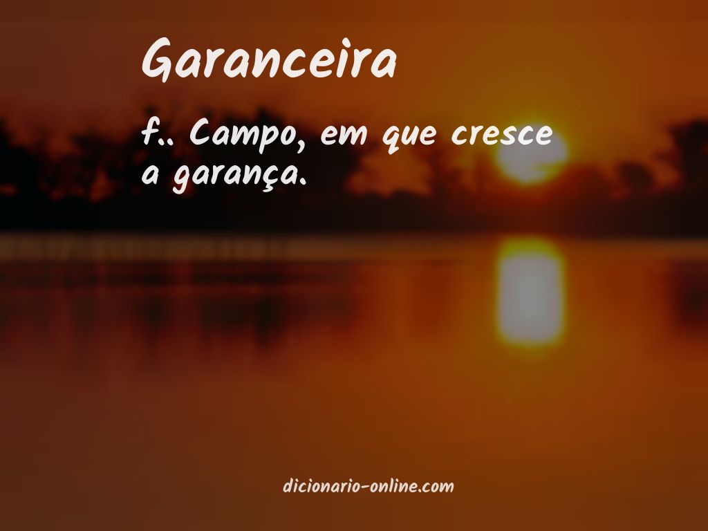 Significado de garanceira