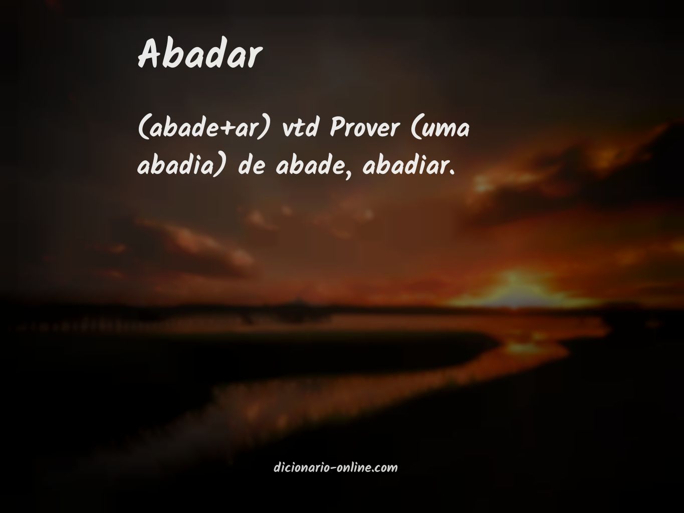 Significado de abadar