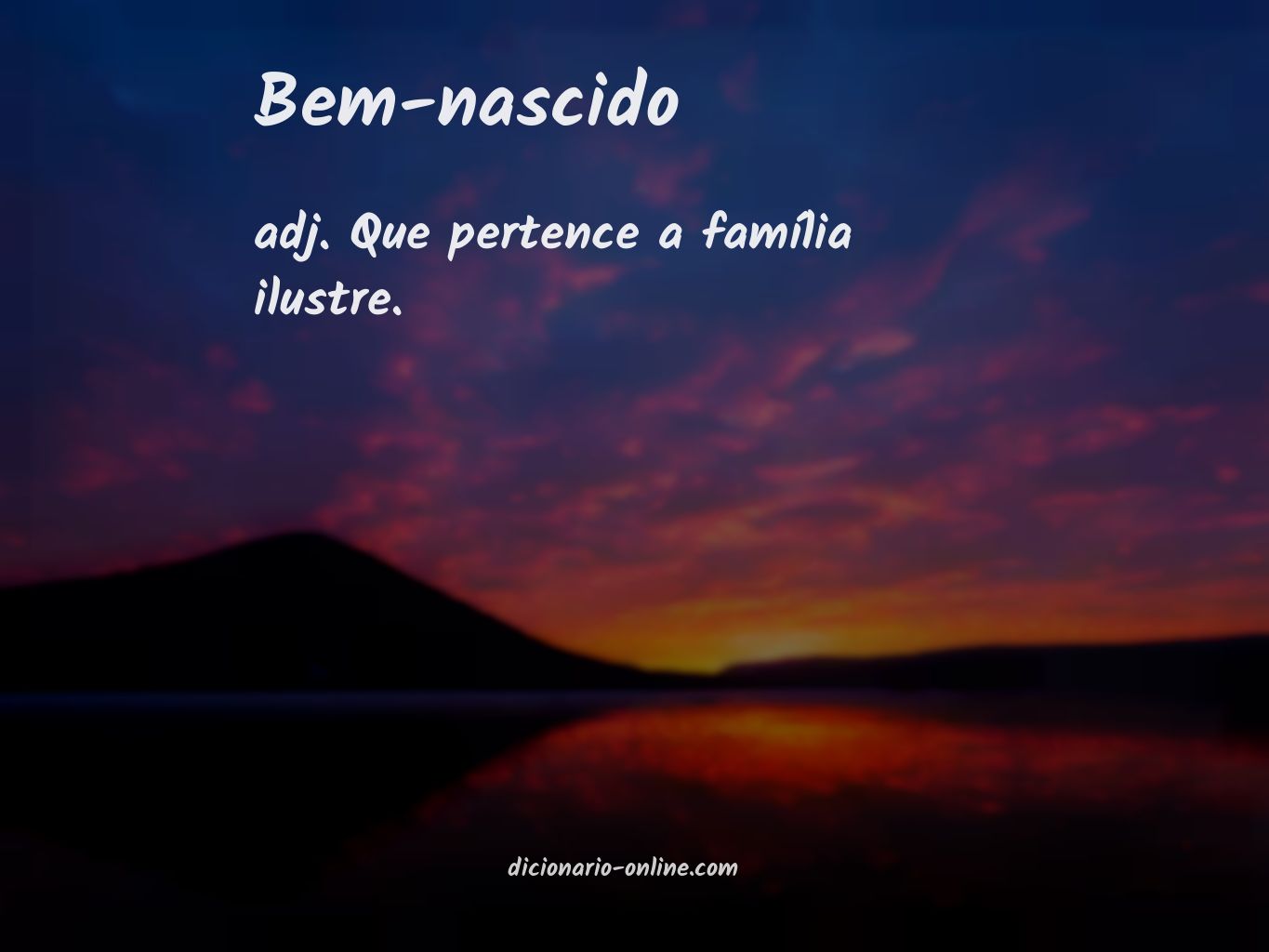 Significado de bem-nascido