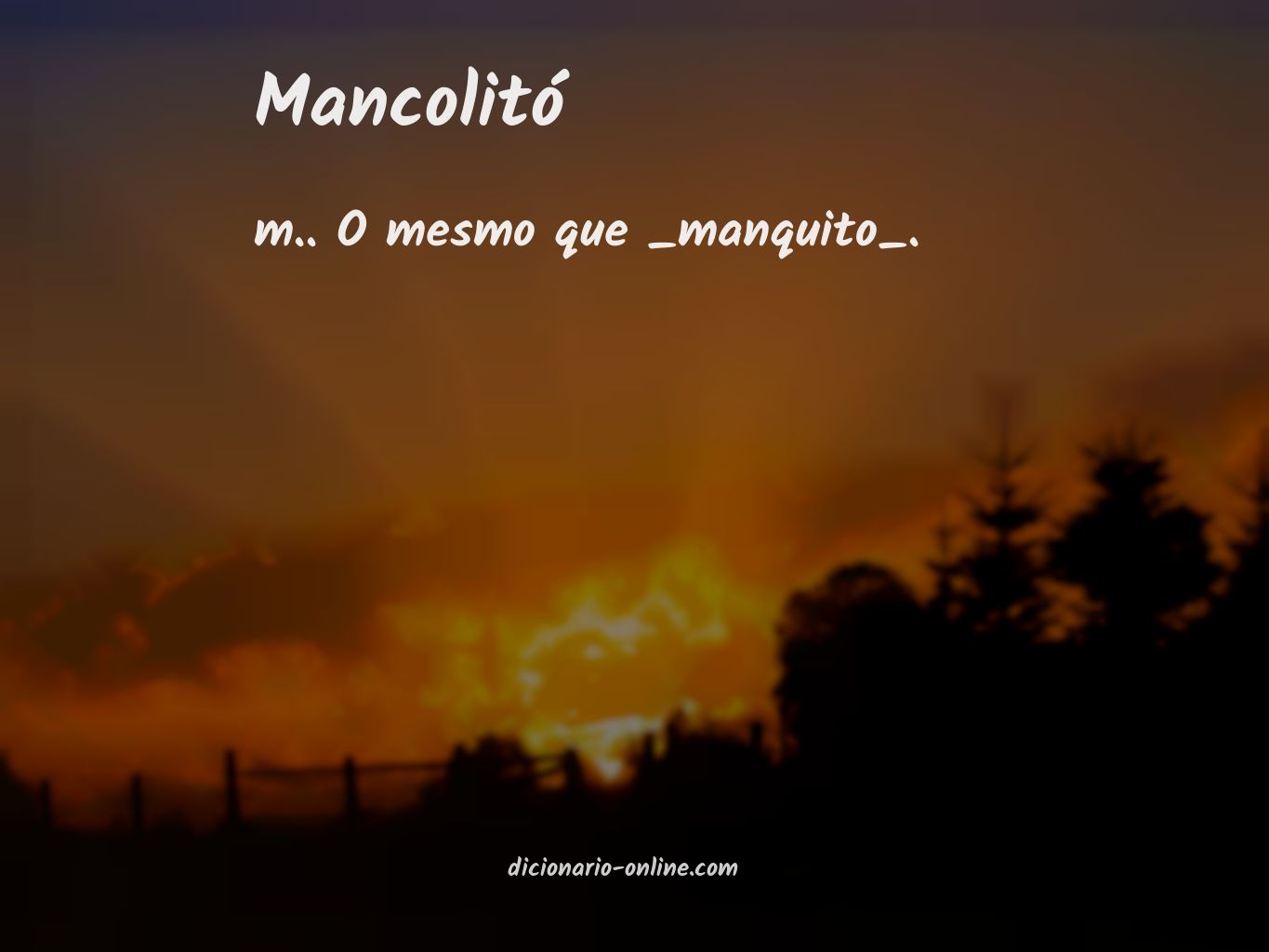 Significado de mancolitó