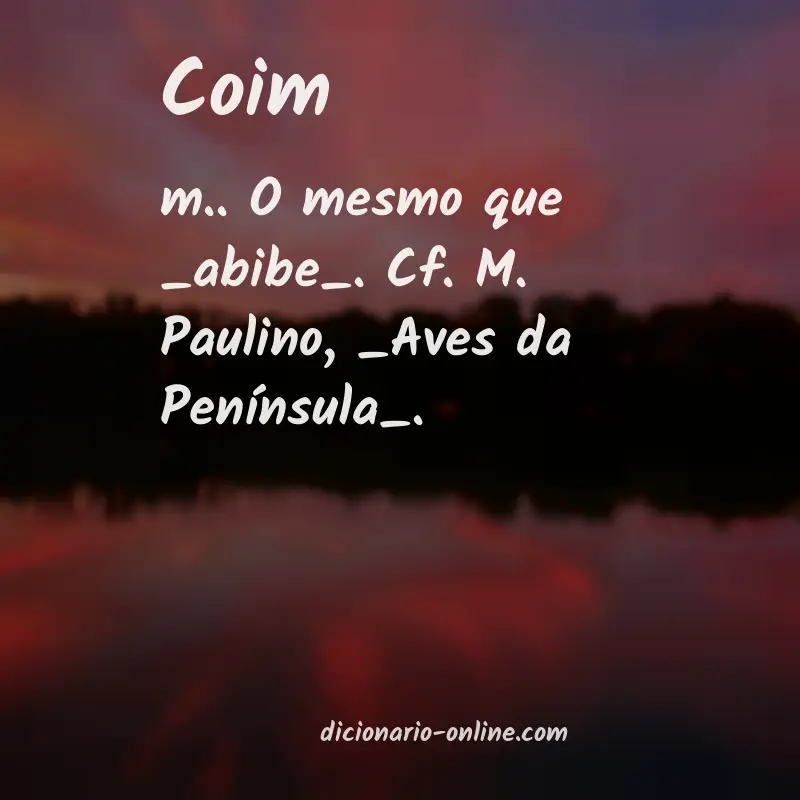 Significado de coim
