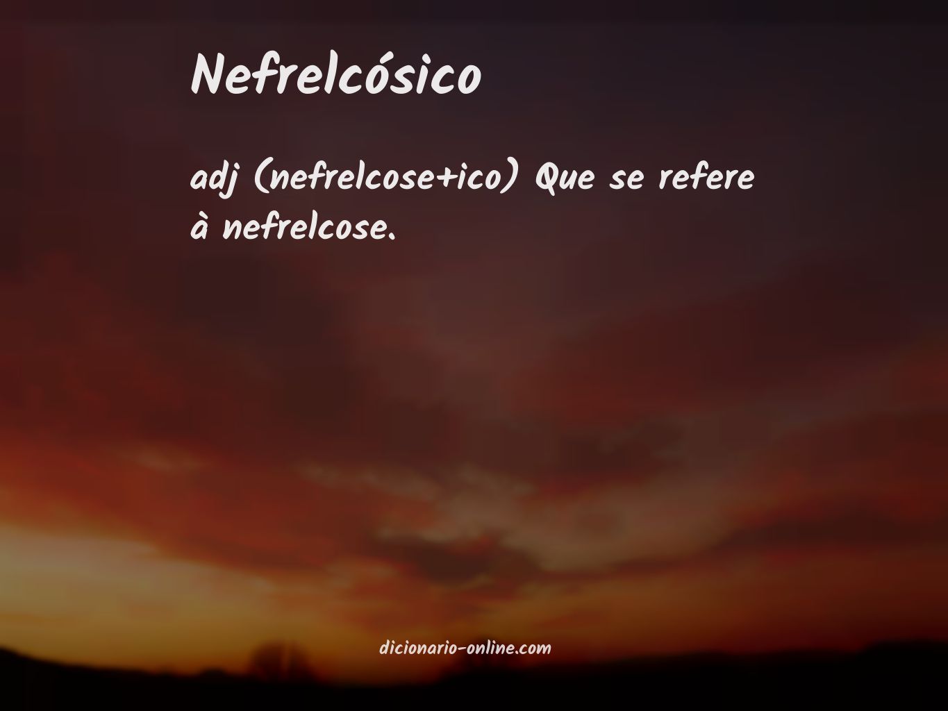 Significado de nefrelcósico