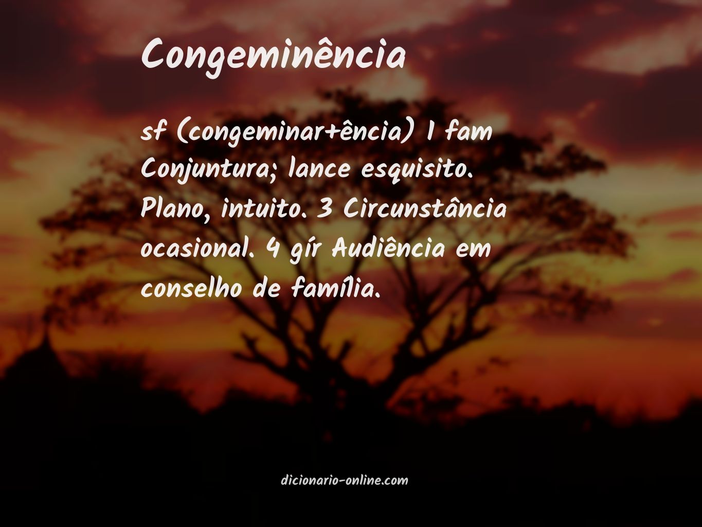 Significado de congeminência