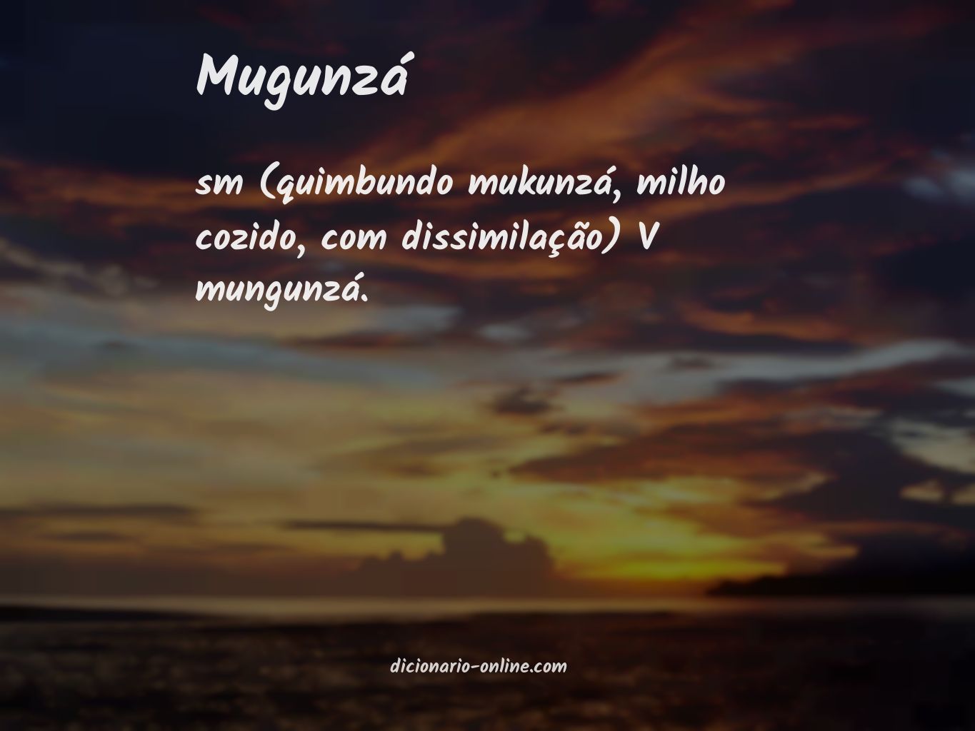 Significado de mugunzá