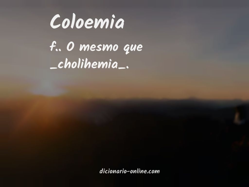 Significado de coloemia