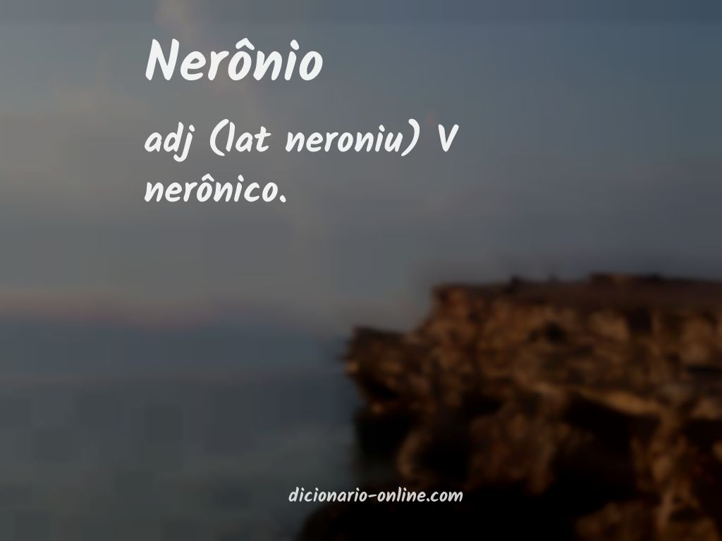 Significado de nerônio