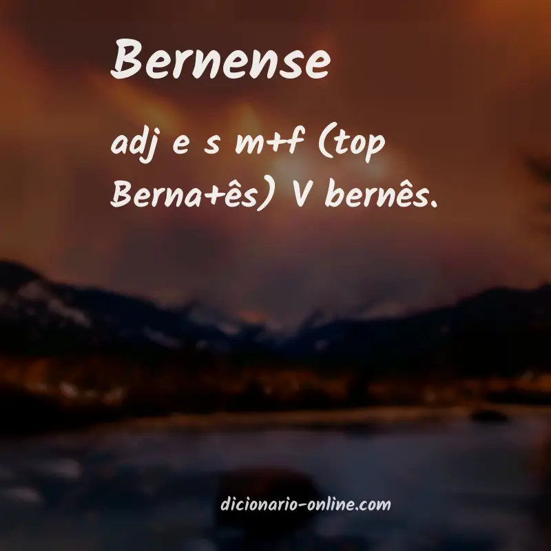 Significado de bernense