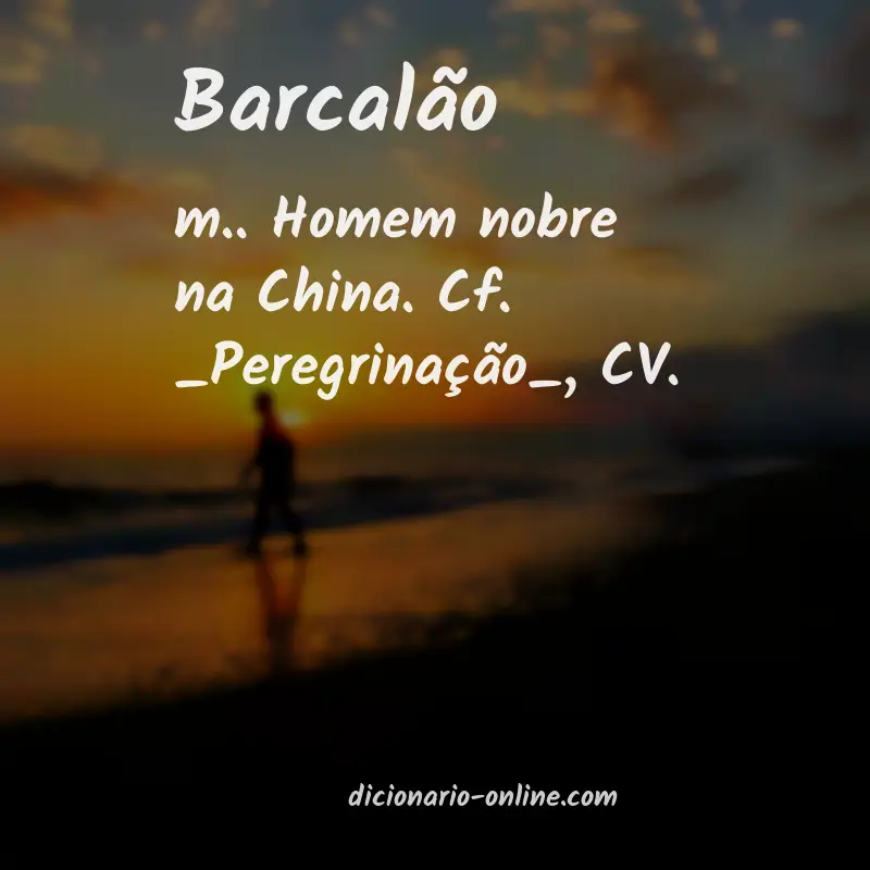 Significado de barcalão