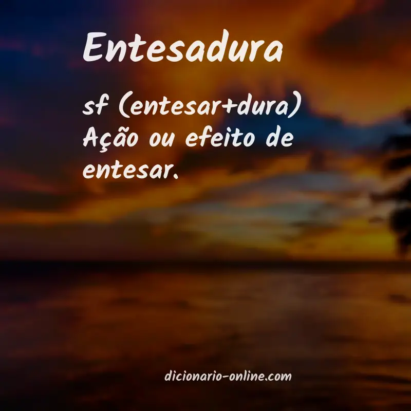 Significado de entesadura