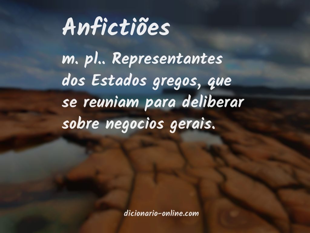 Significado de anfictiões