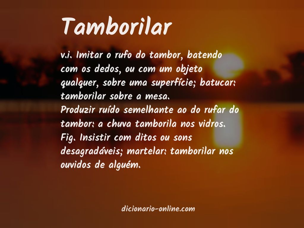 Significado de tamborilar