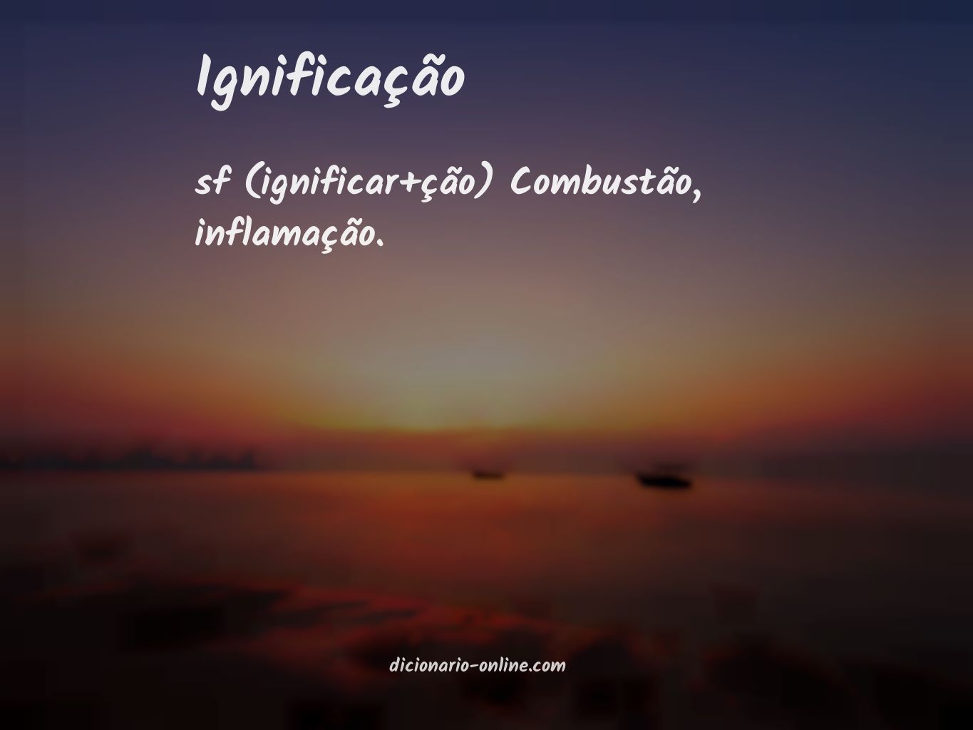 Significado de ignificação