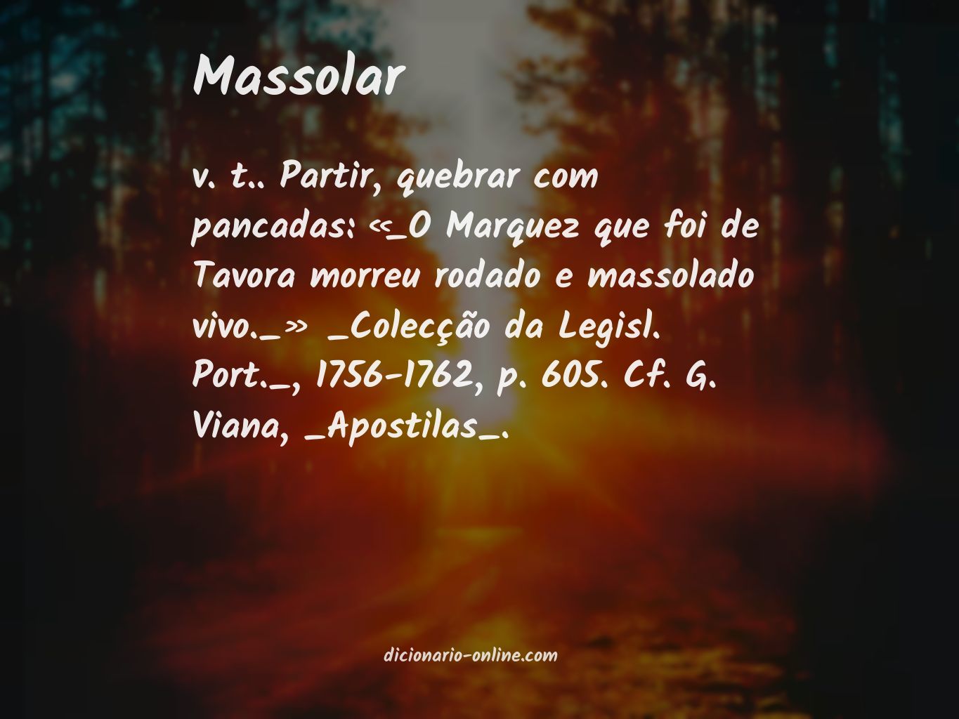 Significado de massolar