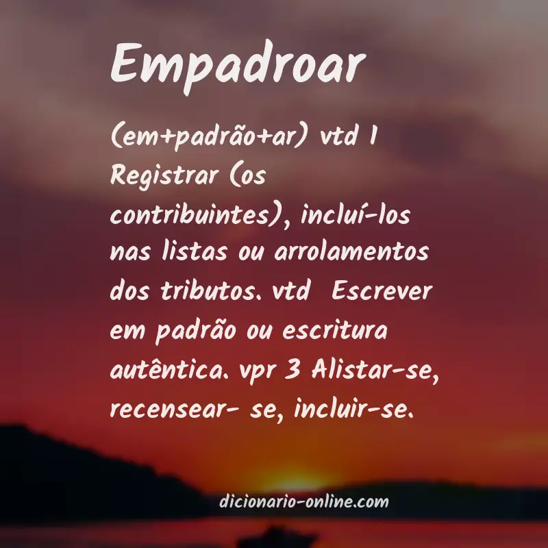 Significado de empadroar
