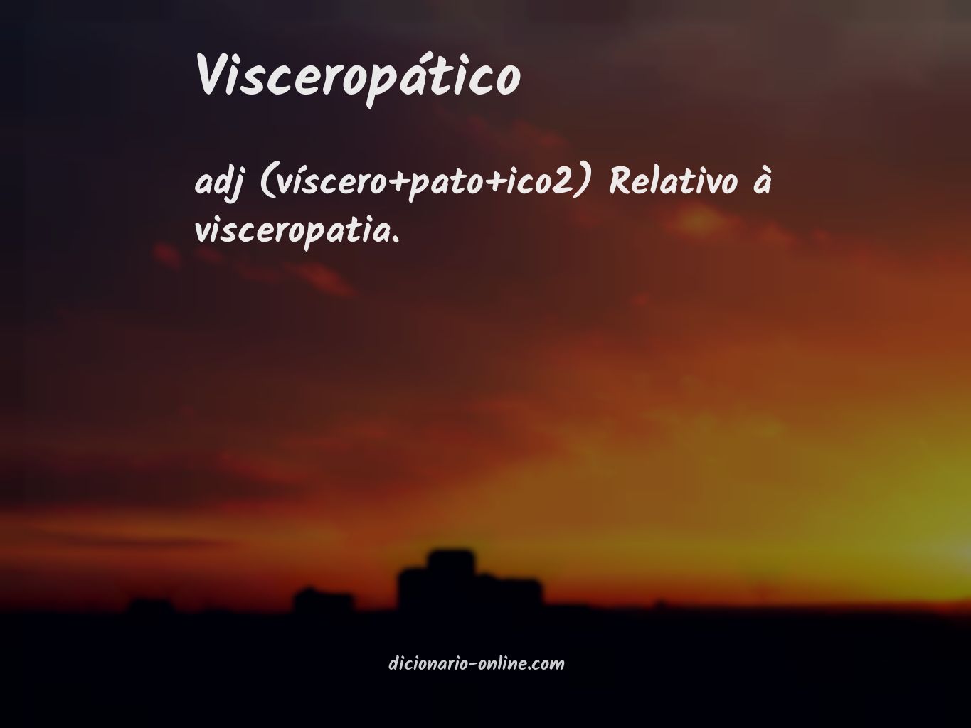 Significado de visceropático