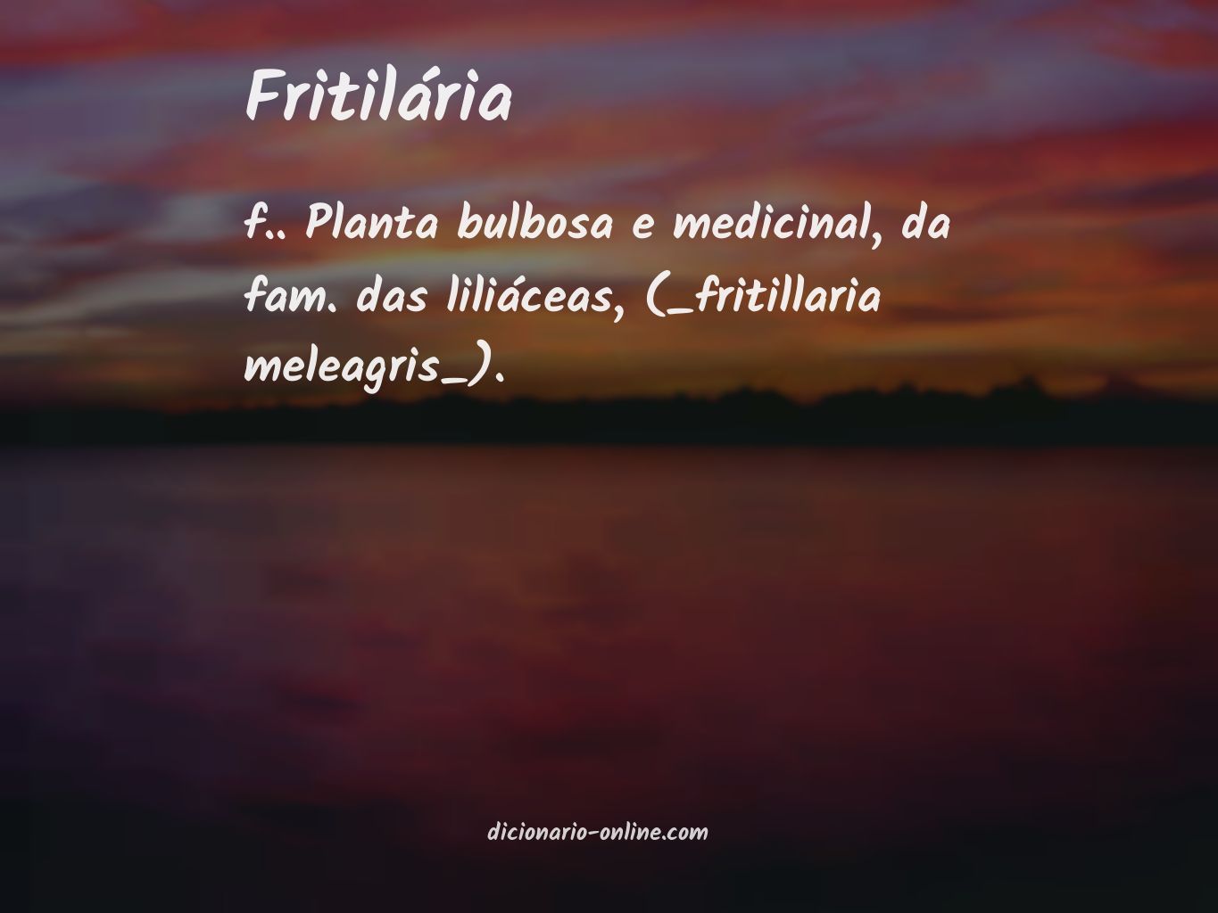 Significado de fritilária