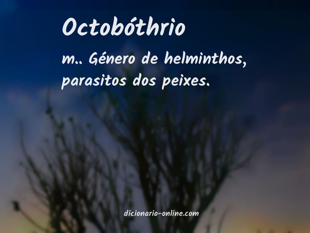 Significado de octobóthrio