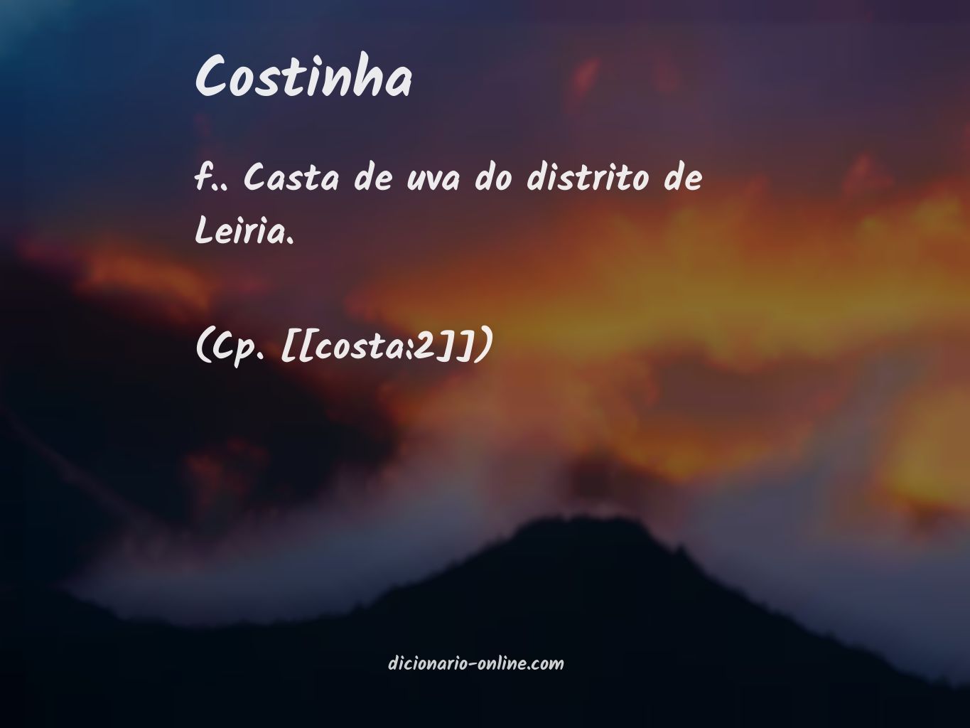 Significado de costinha