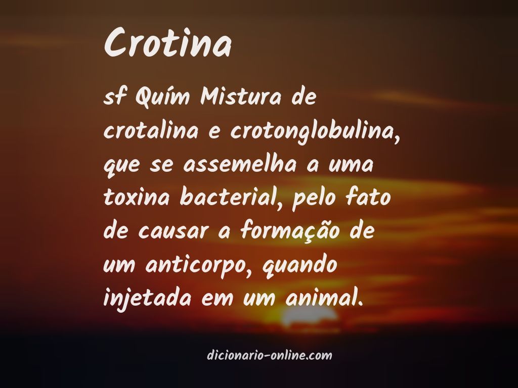 Significado de crotina