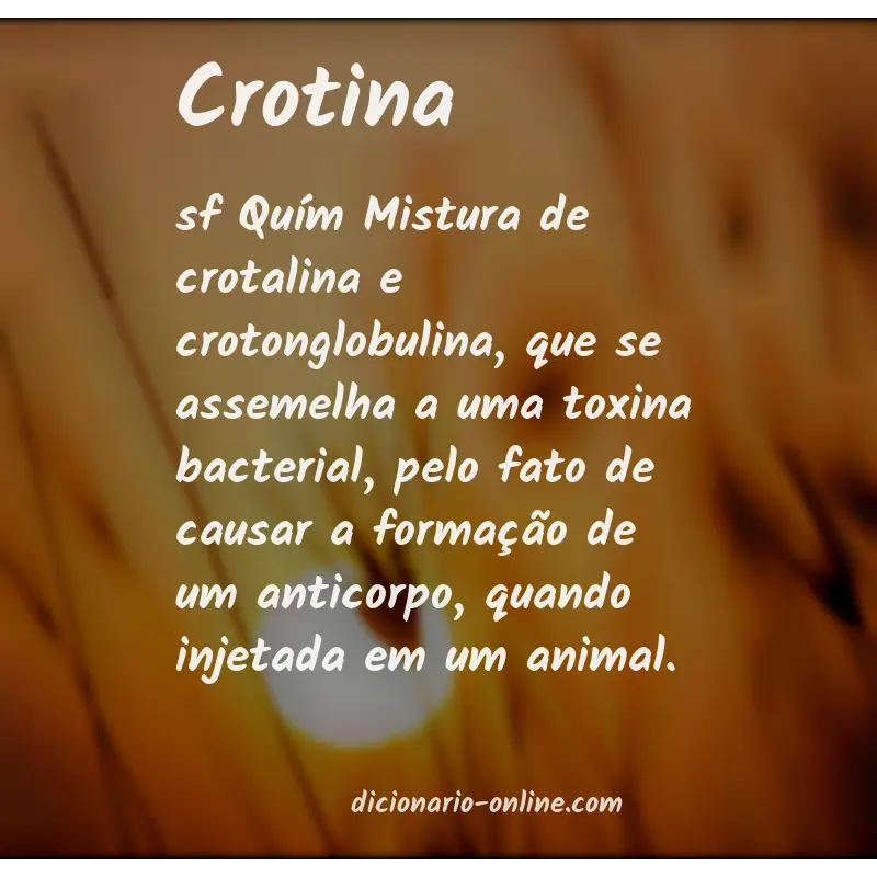 Significado de crotina