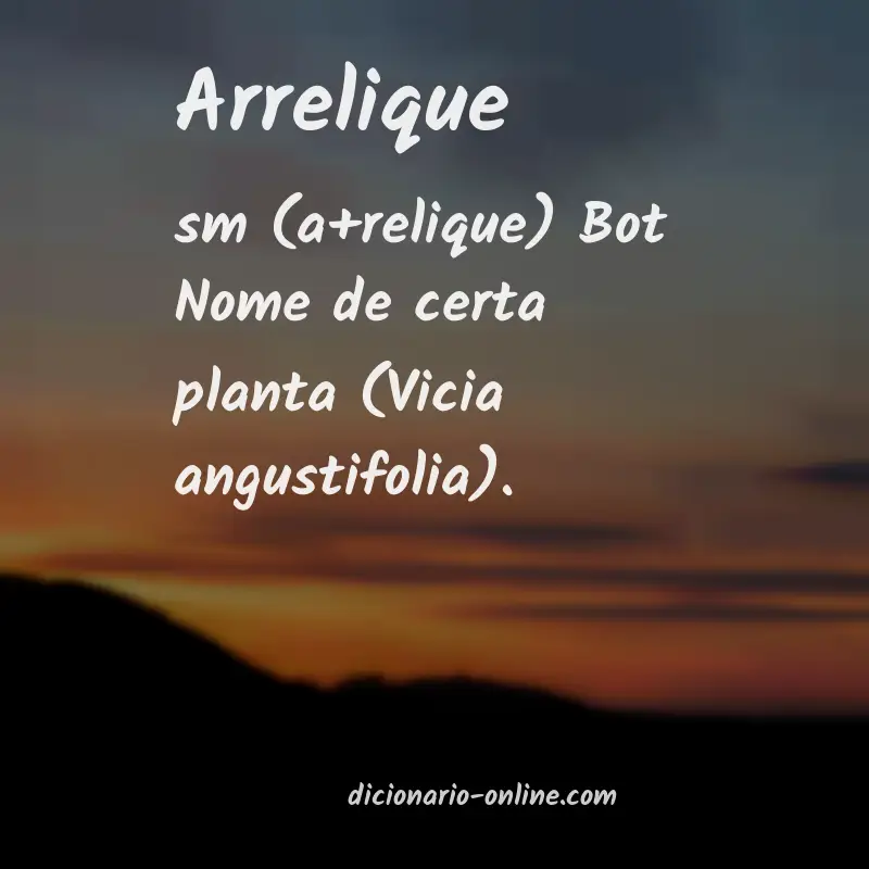 Significado de arrelique