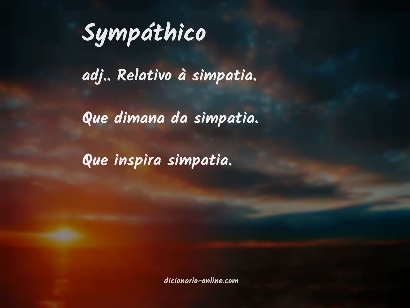 Significado de sympáthico